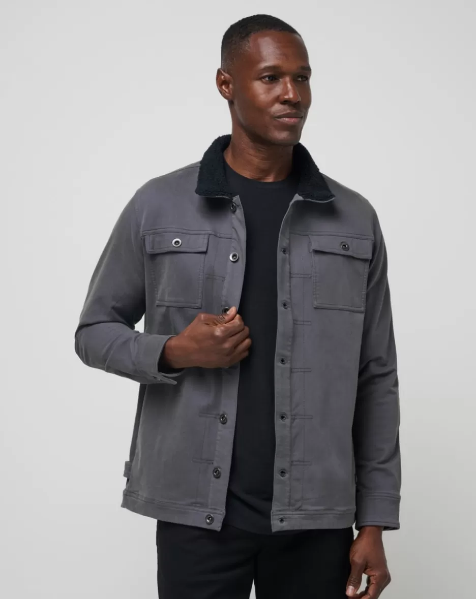 CLOUD DENIM SHERPA JACKET*TravisMathew Flash Sale