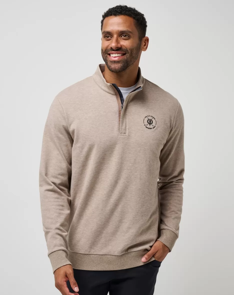 ST ANDREWS SHADOW CHECK QUARTER ZIP*TravisMathew Best